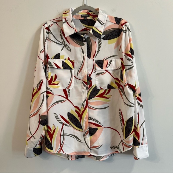 Women’s new Madison Floral Button-Up Blouse size XL - Picture 1 of 4